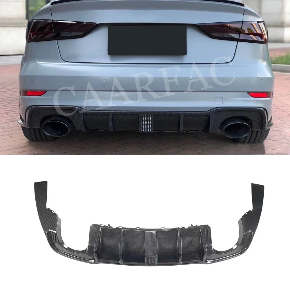 Углеродного волокна диффузор губа на задний бампер с светодиодный светильник