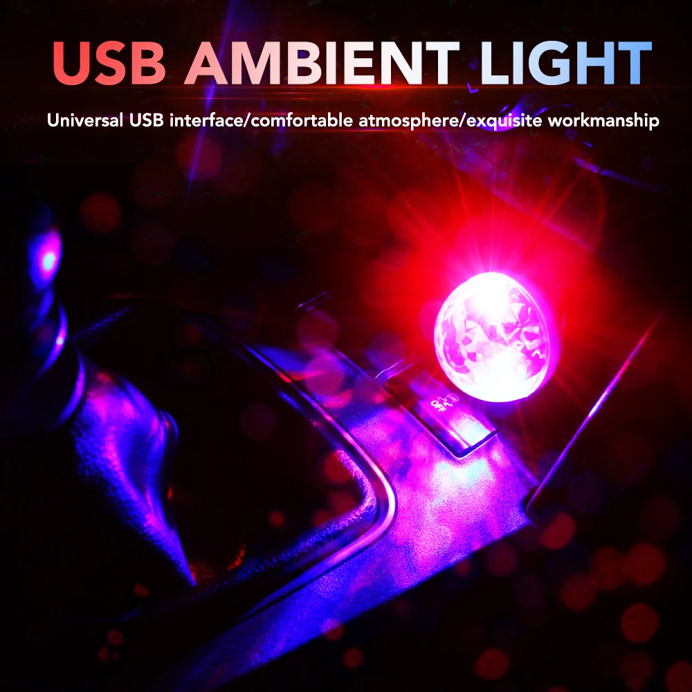 Автомобильный USB атмосферный свет декоративная лампа для Mercedes W204 W210 AMG Benz Bmw E36 E90 E60