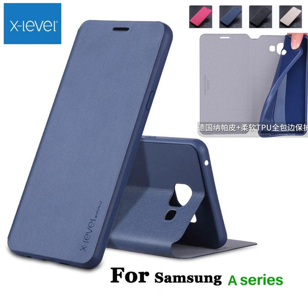 

X-Level Luxury High Quality Classic Flip Leather Case For Samsung Galaxy A3 A5 A6 A7 A8 A9 A30 A40 A50 A60 A70 M10 M20 Cover