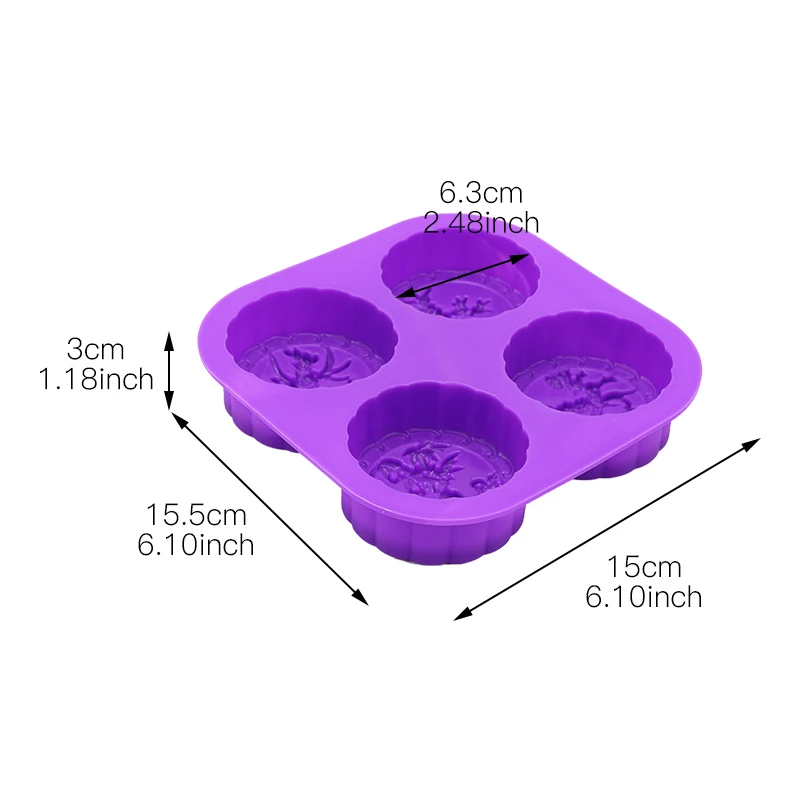6 форма силиконовая для мыла 4 полости хлеба ручной работы инструменты украшения