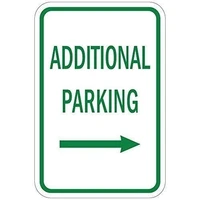 additional parking with right arrow novelty metal sign for home decor tin sign for man women cave
