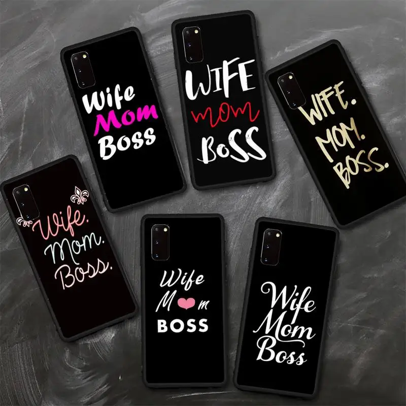 

Wife best mom boss words Painted Phone Case for Xiaomi mi5 5x mi6 6x a2 mi8 mi9 mi10 note2 3 10 pro max plus 10t lite cover