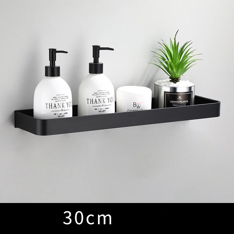 

Bathroom Shelf Wall Shelves Shelf Aluminum Black Bathroom Corner Shelf Wall Mounted Black Aluminum Kitchen Storage Holder