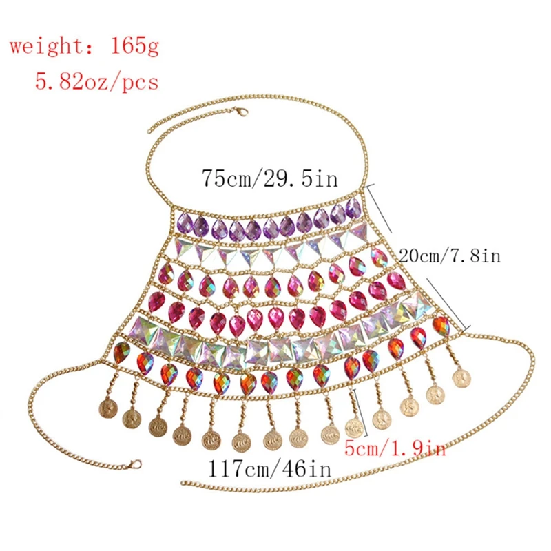 

Fashion Pink Ladies Sexy Bra Chain Body Metal Chain Women Wire Harness Crystal Chain Holiday Carnival Prom Wear