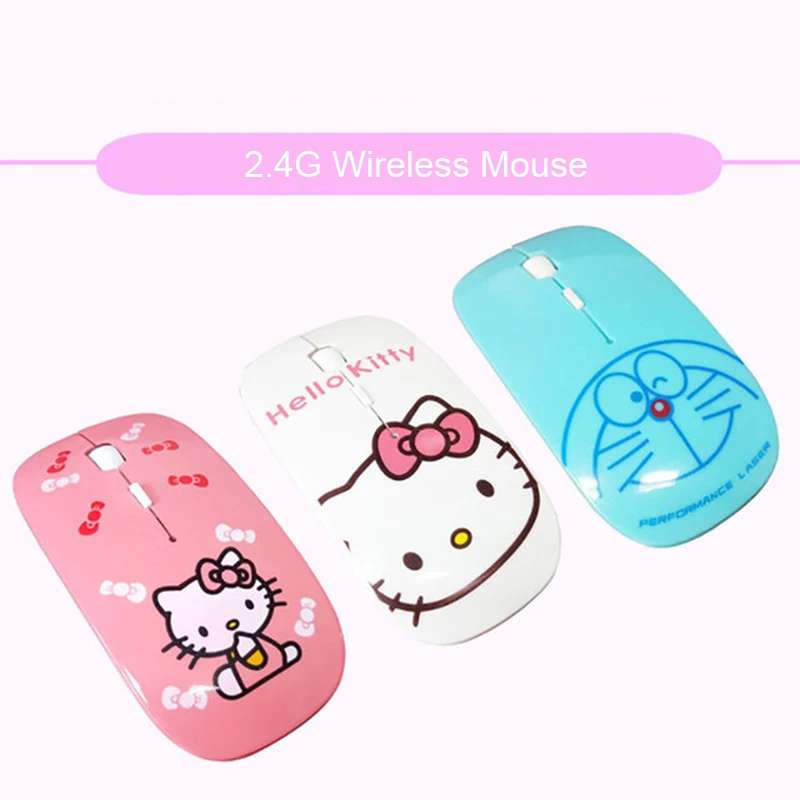 Беспроводная мышь с героями мультфильмов ультратонкая 2 4 ГГц 1600DPI USB оптическая