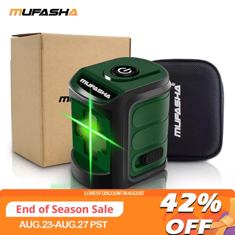 MUFASHA 2 поперечные линии мини лазерный уровень красный и зеленый с жесткой