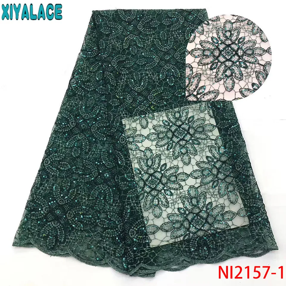 

Latest Sequins Net Tulle Mesh Lace,High Quality Lace Fabric,2019 Nigerian Lace Fabrics for Party Dresses KSNI2157-1
