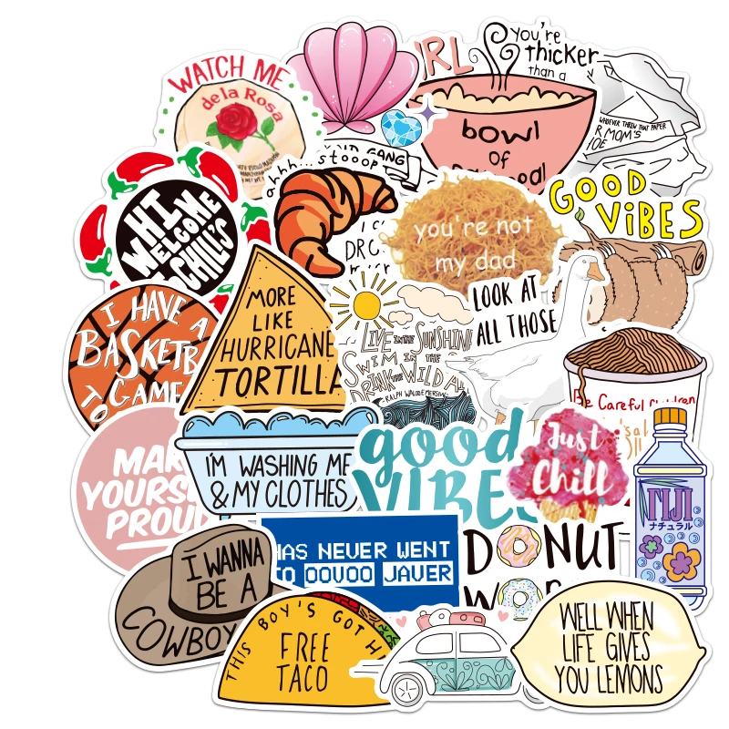 100 шт./компл. наклейки Vine для холодильника мотоцикла телефона скейтборда ноутбука