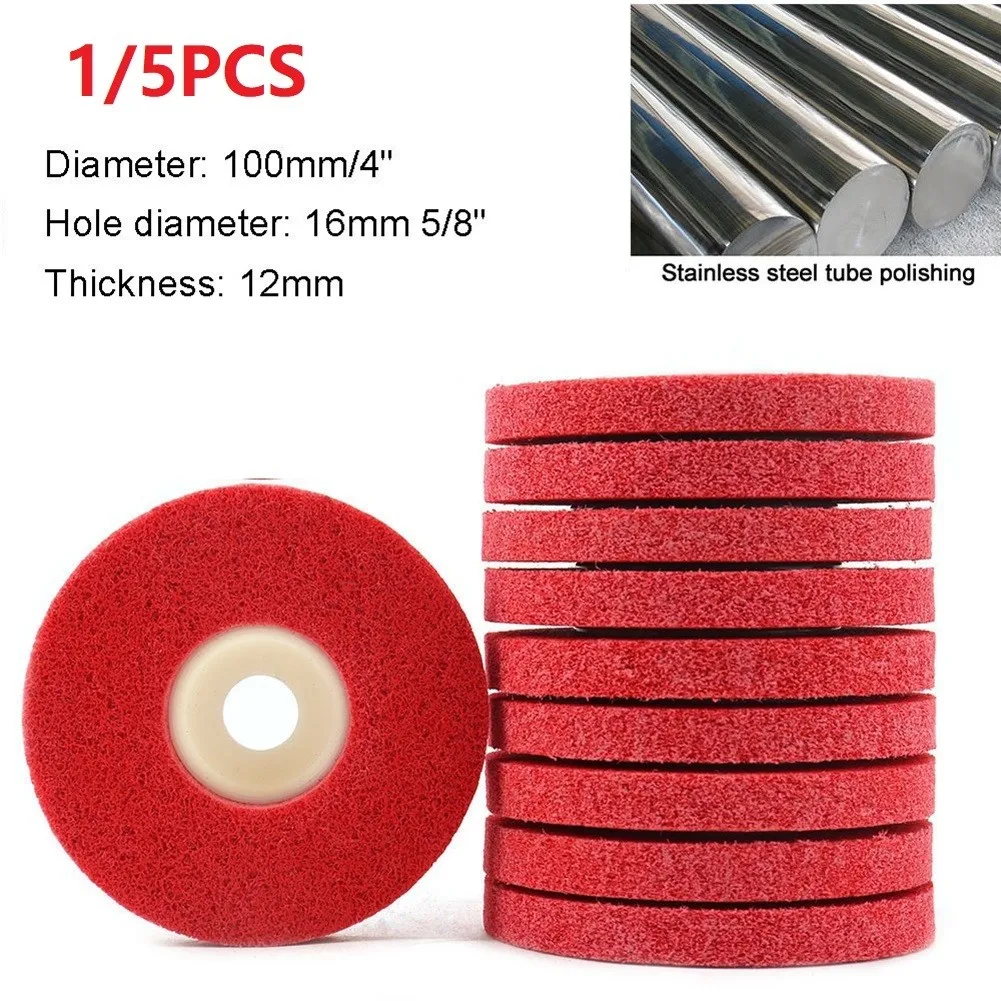 

1PC 100mm Polishing Wheel Fiber & Plastic Polishing Wheel Grinding Disc Round Sanding Disc For Metal Wood Plastic Decor