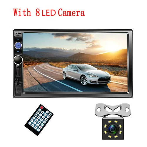 8 LED CAM Универсальный 2 din Автомобильный мультимедийный плеер авторадио 2din стерео " сенсорный экран видео MP5 авто радио резервная камера - Цвет: 8 LED CAM