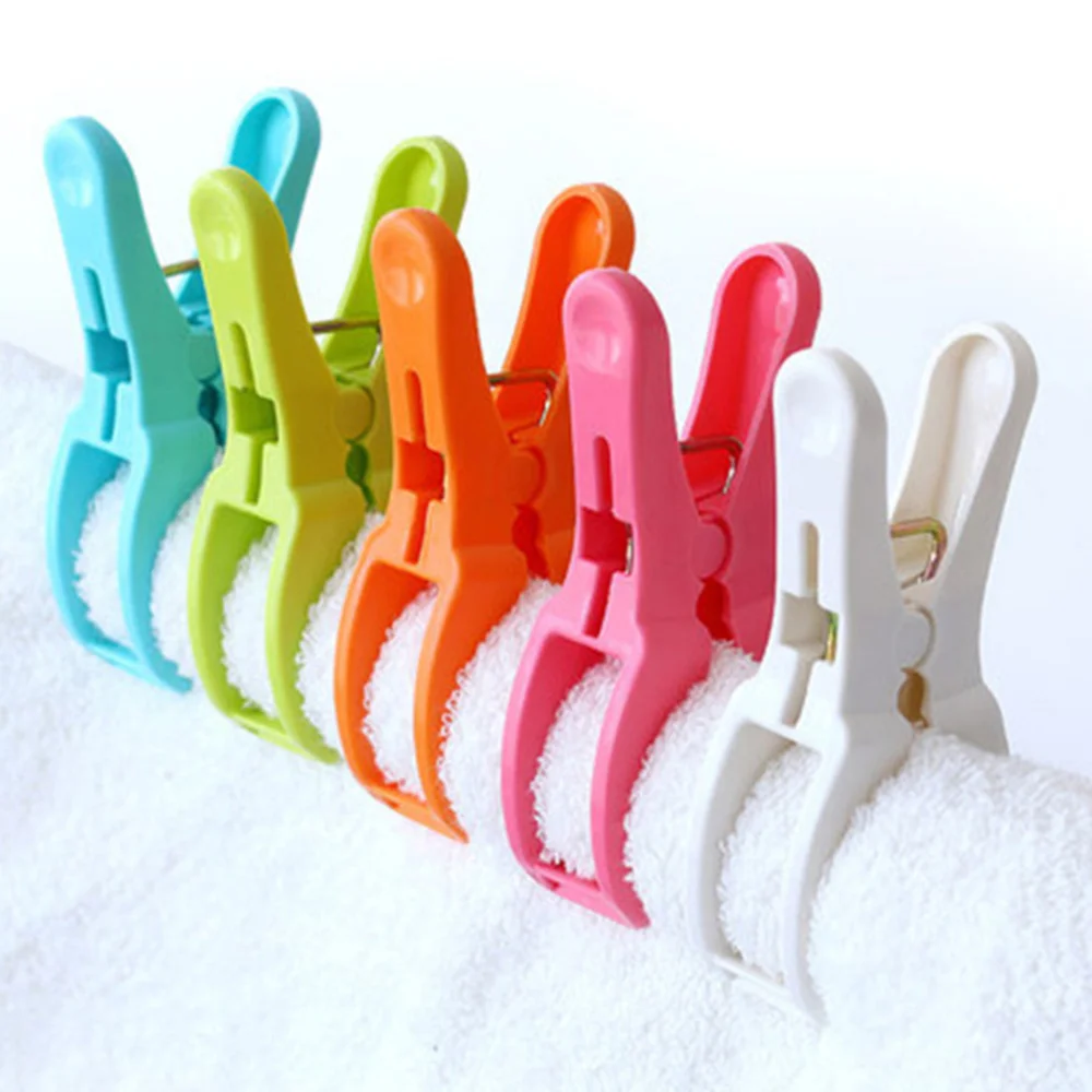 

10pcs Household Clothes Non-slip Clips Multipurpose Clips (Random Color)