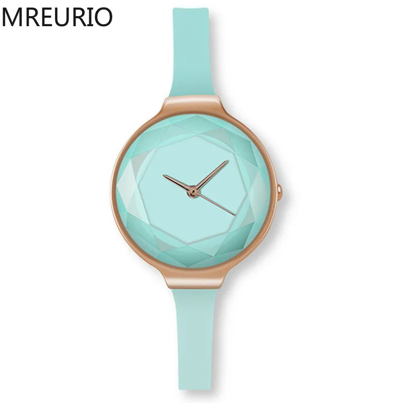 MREURIO класса люкс часы для женщин драгоценный камень стекло зеркало резки
