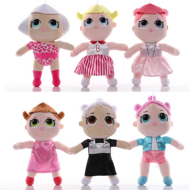 Genuine 25cm LOL Surprise Dolls Cartoon Anime Figures Plush Doll Juguetes Kids Plush Stuffed Toys for Children Birthday Gifts