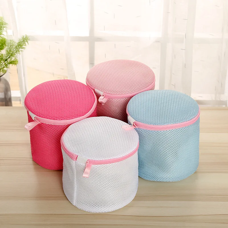 

Double-layer thickened underwear washing bag, bra washing bag, machine washing special cylindrical laundry bag mesh bag