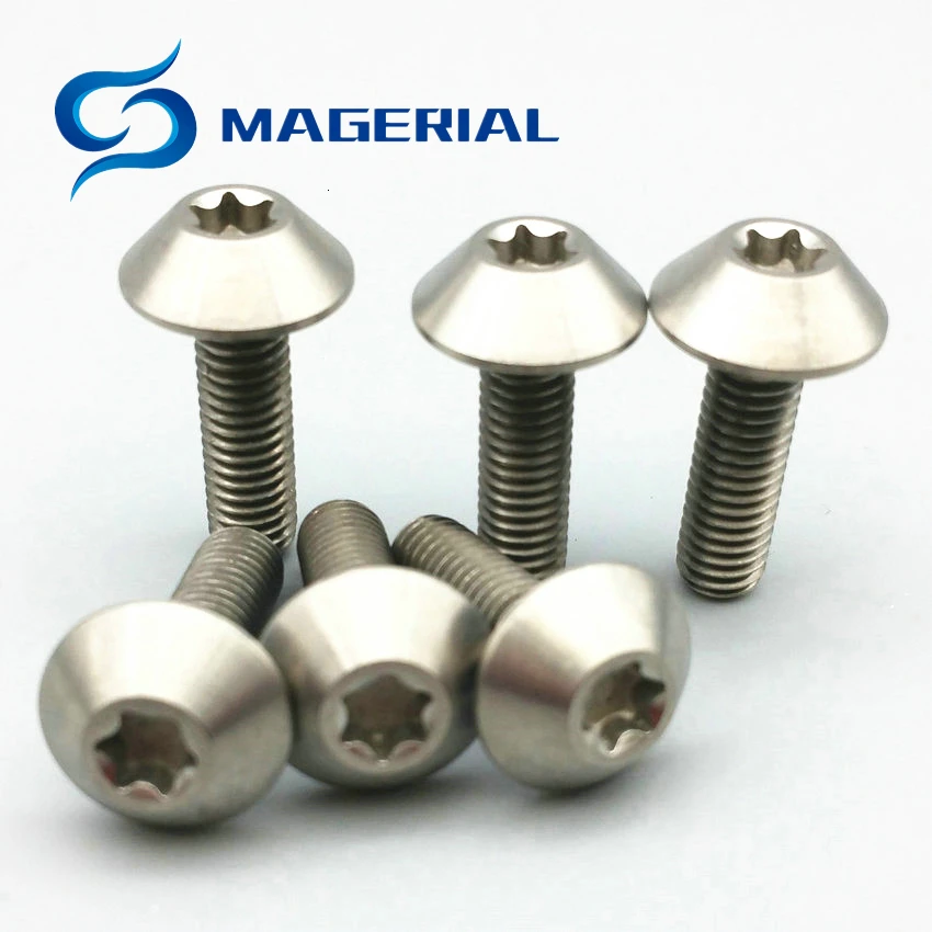 Титановые болты M5 x15mm M6 x12mm 15 мм 20 мм там цвета ферменной конструкции головкой торцевой разъем Ti винты Ti Упаковка застежек из 6 штук