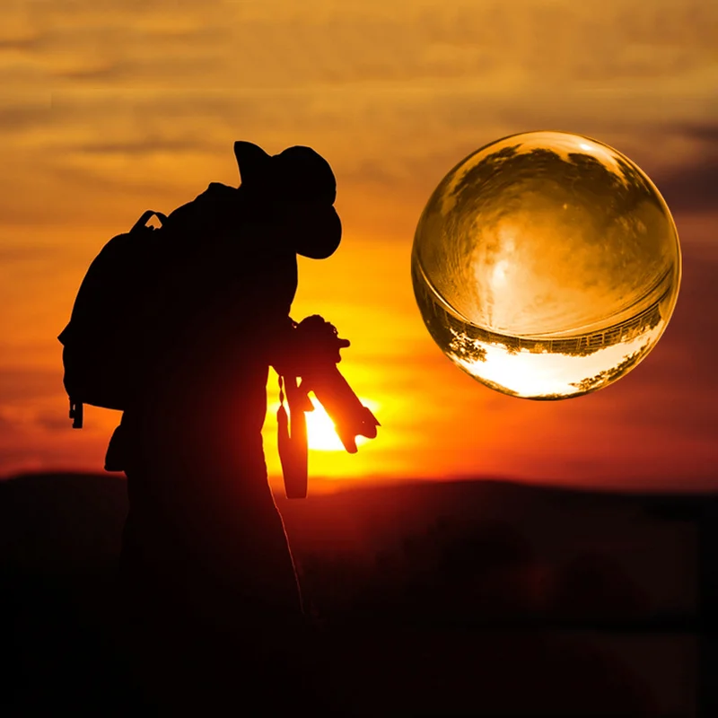 9 см прозрачный цирсталь Lensball фотография украшение акробатика креативный