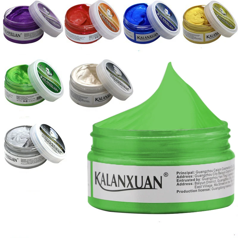 1 шт. волосы цветной воск краситель временные формовочная паста цветов в наличии