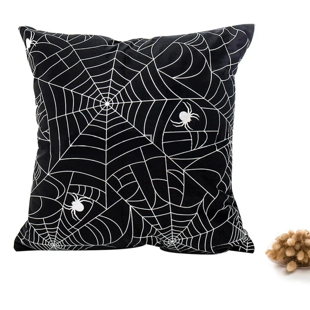 Хэллоуин паутина Тыква Печать Бросок Подушка Чехол диван кровать домашний