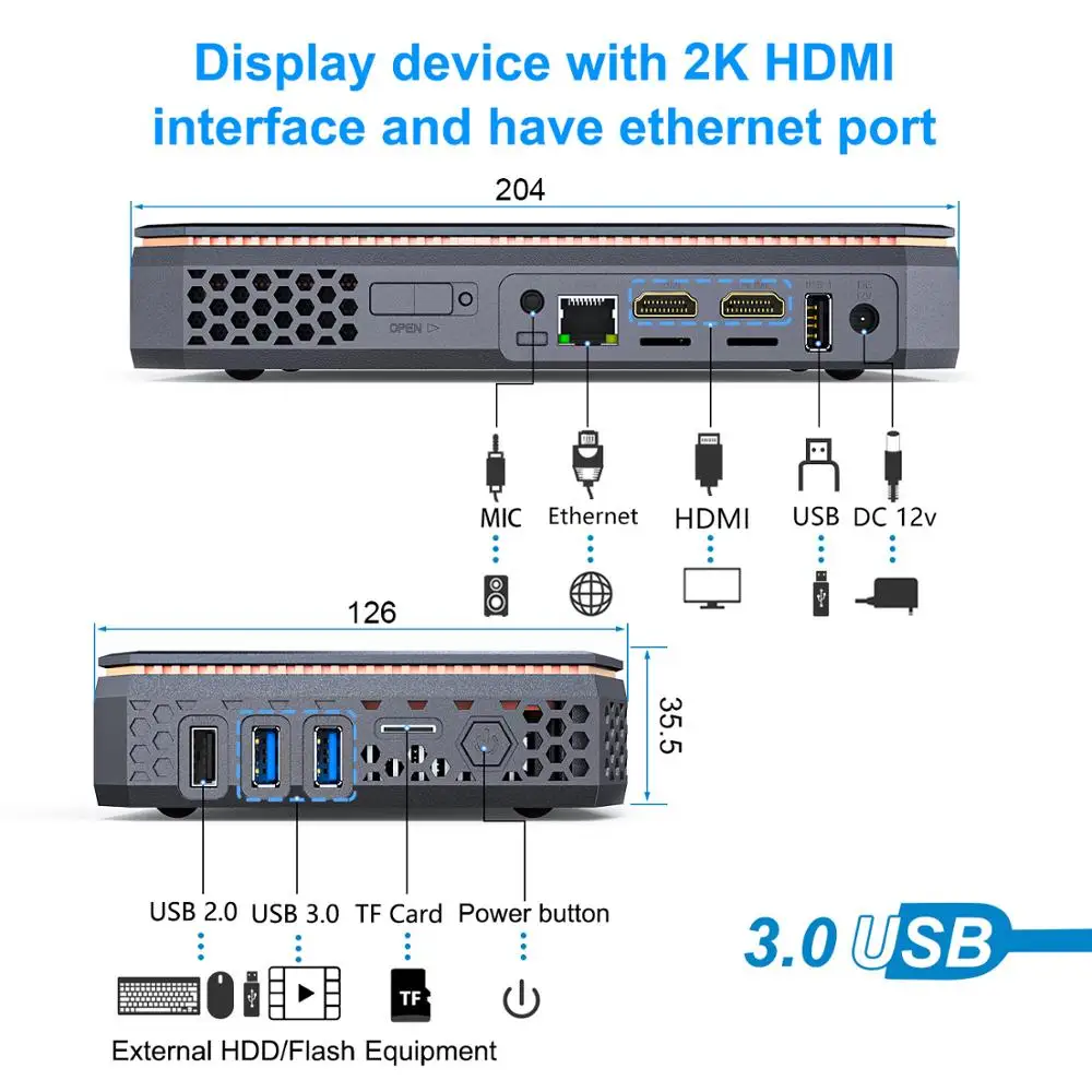 T12 мини ПК 4 ГБ 64 ГБ/8 128 AMD A4 7210 WIN10 Bluetooth 2 USB RJ45 двухдиапазонный Wi Fi поддержка ГБ/5 0