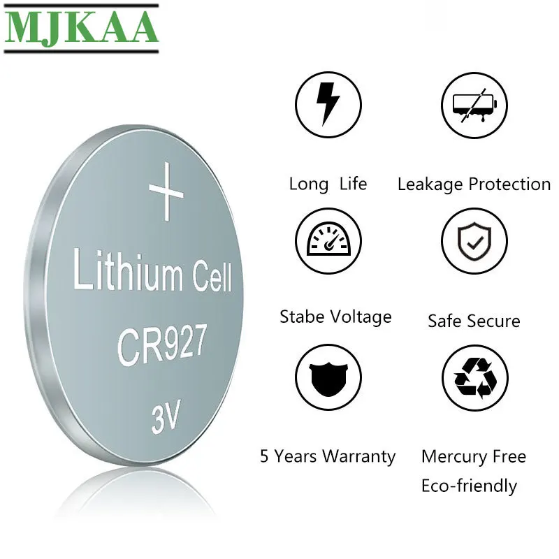 MJKAA 100 шт. CR927 батарея 927 DL927 BR927 1W ECR927 5011LC KCR927 LM927 литий ионная кнопка батареи для