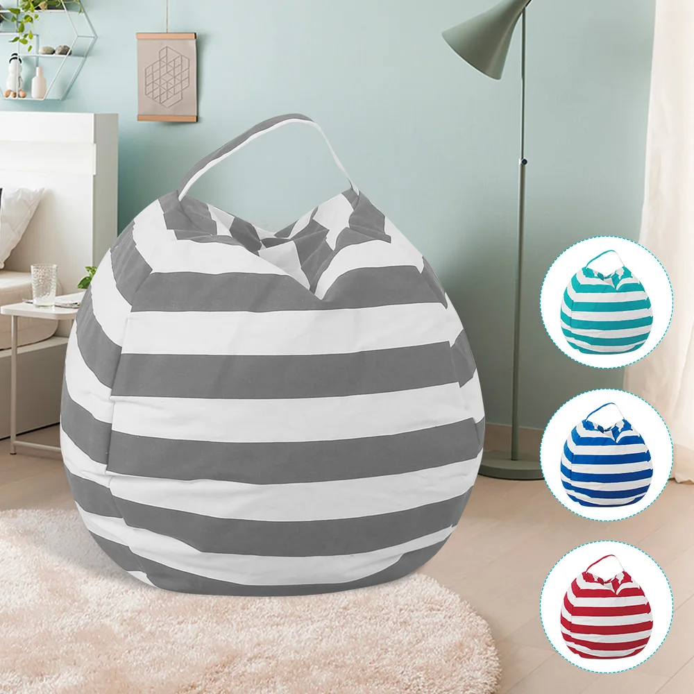 

Kids plush toys Soft Canvas Storage Bean Bags Beanbag Chair Bedroom Stuffed Animal Room Mats Portable Clothes Storage Bag