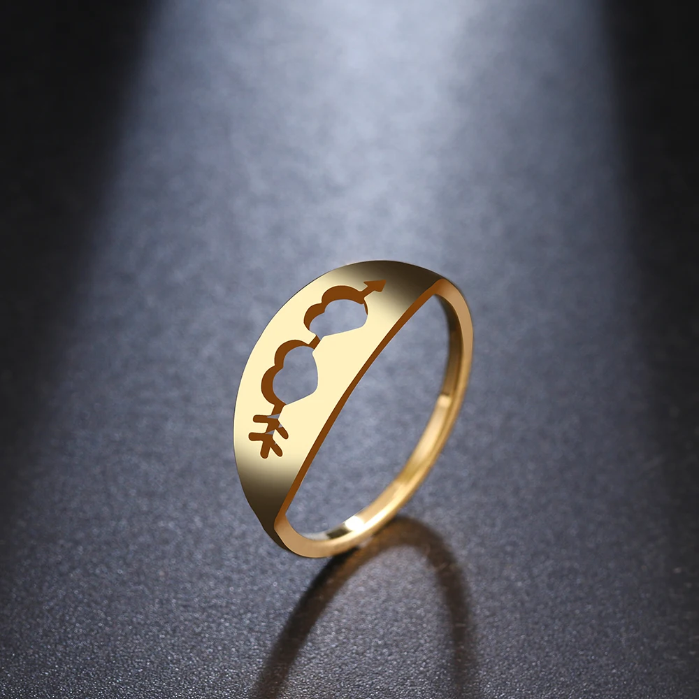 DOTIFI для женщин кольцо выдалбливают стрелы сердце дизайн милые модные