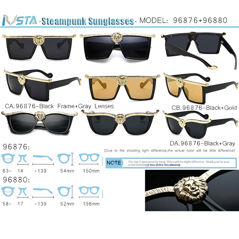 Очки IVSTA в стиле стимпанк для мужчин и женщин роскошные солнцезащитные с 3d