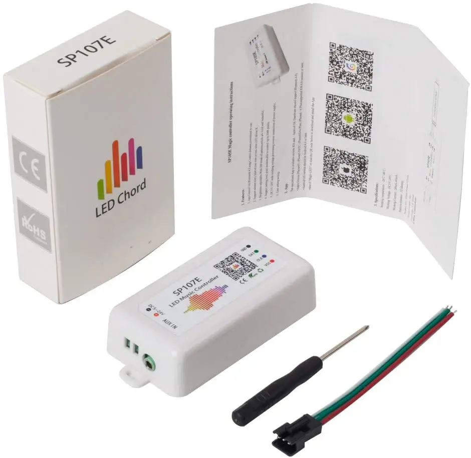 SP108E wifi WS2811 WS2812B контроллер светодиодной музыки SP107E SK6812 SP105E Bluetooth APA102 SP110E WS2801 полосы пикселей DC5-24V вкл.