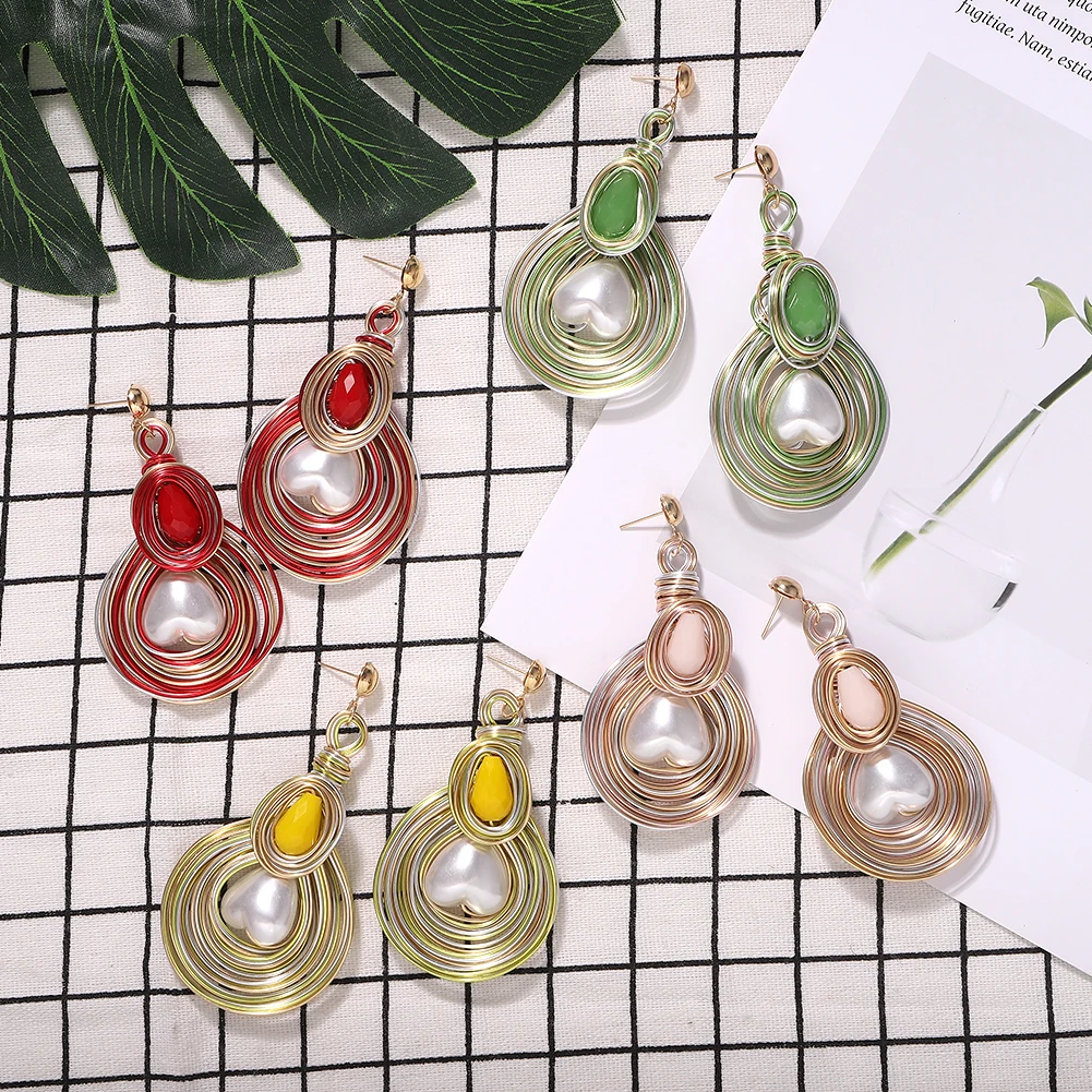 Новинка 2020 женские серьги ручной работы металлические украшения многослойные