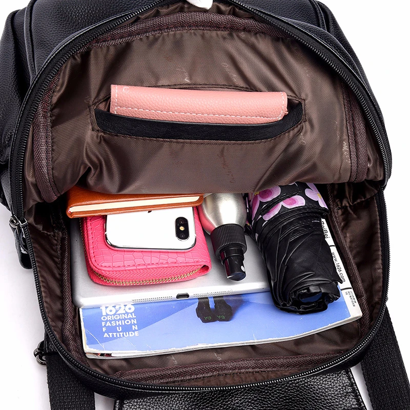 Женские кожаные рюкзаки высокое качество 2019 дорожная сумка через плечо школьные