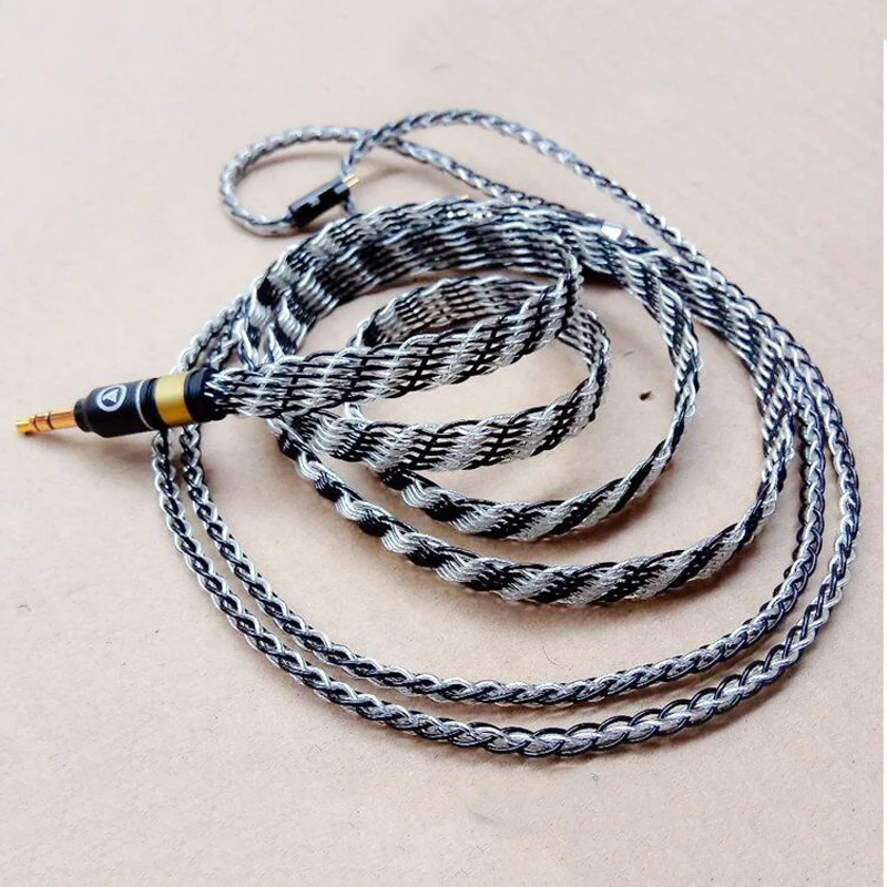 12N серебряный кабель с покрытием для наушников A2DC MMCX Shure SE215 SE535 SE846 Sennheiser IE80 IE8 IE8I w4r