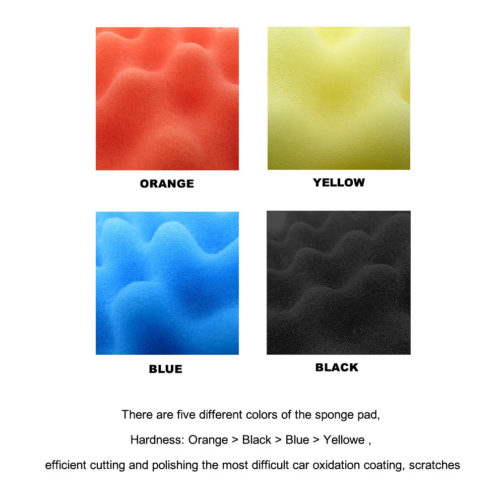 

Safe 25pcs/Set 80mm Polishing Sponge Kit Waxing Cleaning Reusable Car Polishing Pad Set For Car Polishing Soft Wool Buffer Set
