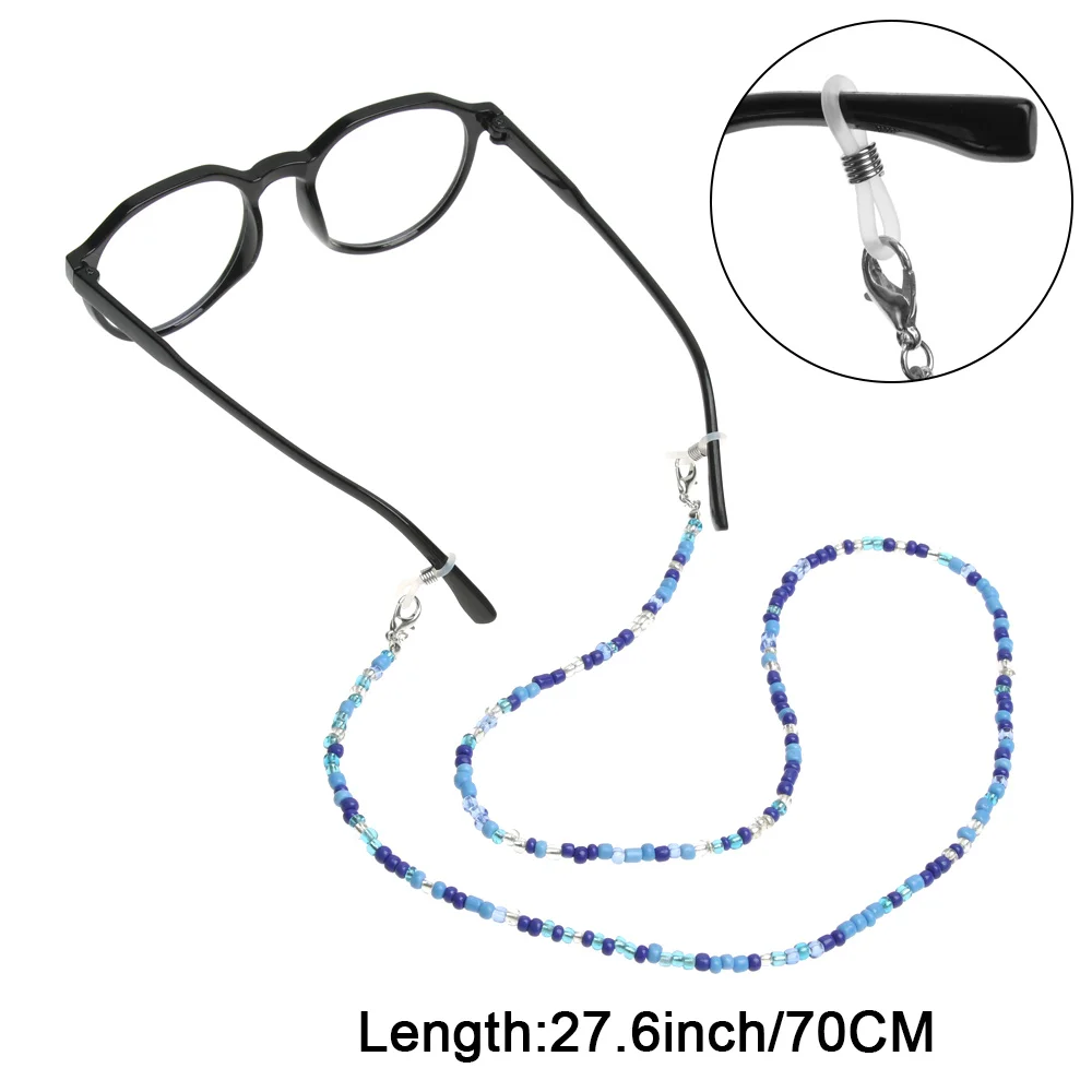 

Fashion Acrylic Beaded Chain Face Cover Lanyards Eyeglasses Strap Cord Holder Necklace Extender Anti-lost Eyewear Accessories