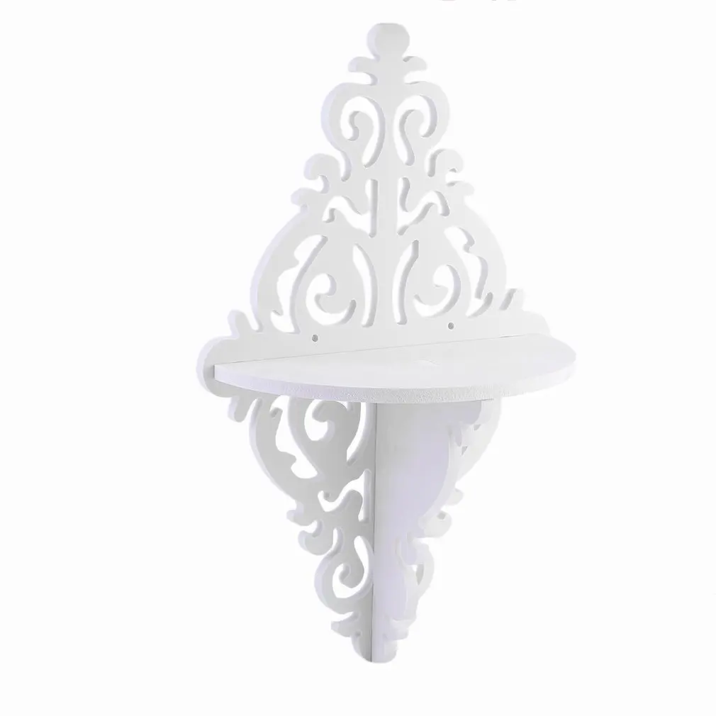 

Настенная полка в европейском стиле, белая острый стеллаж для хранения, настенный стеллаж для спальни, декоративный стеллаж для цветов