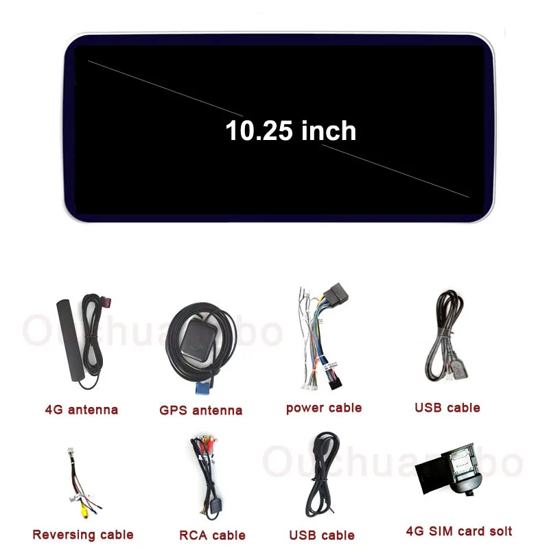 구매 Ouchuangbo-자동차 라디오 네비게이션 헤드 유닛, 무선 카플레이 6GB 2019 GB 안드로이드 10 스테레오, Baic X55 2021-128 용