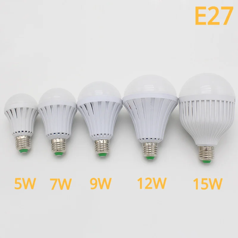 

Dimmable LED E27 B22 Bulb Lamps 220V High Brightness Light Bulb 15W 12W 9W 7W 5W Led e27 led charging bulb Warm White Cold White