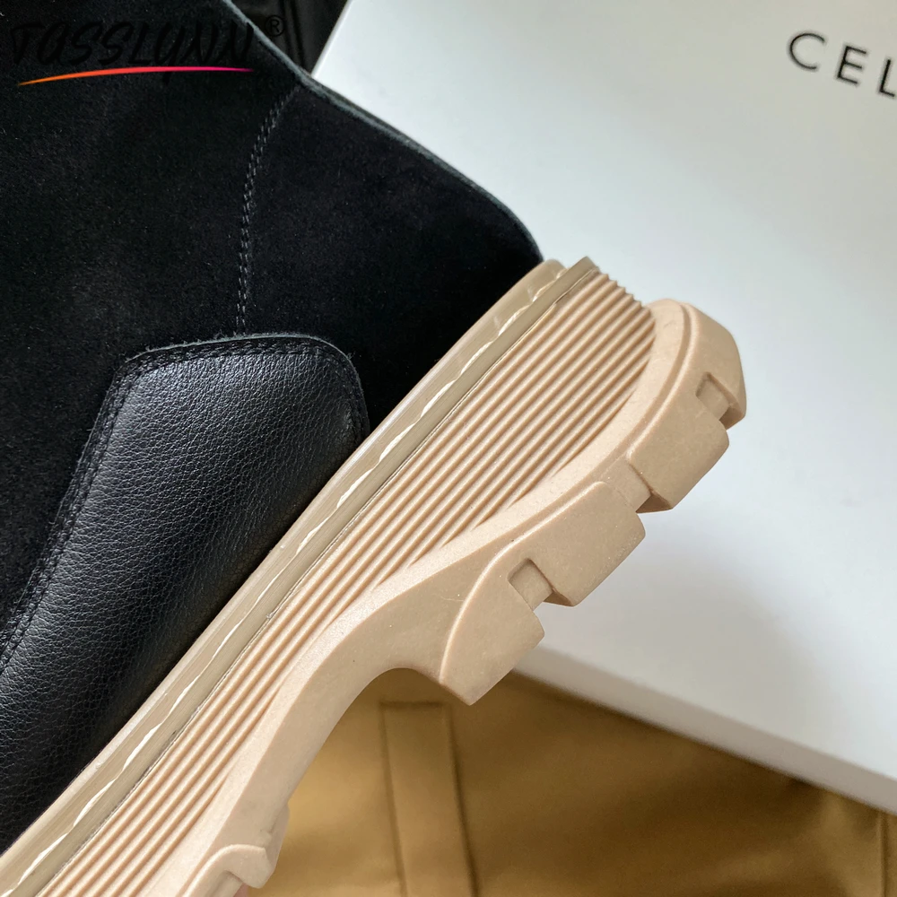 Ботинки женские зимние из натуральной кожи на платформе со шнуровкой 2022 | Обувь