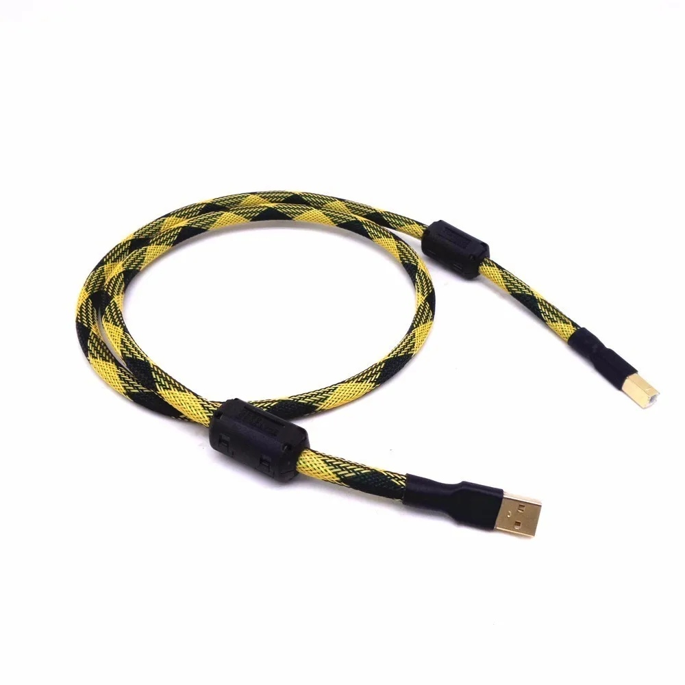 GAO-USB1 HIFI аудио усилитель Высокое качество 4N OFC USB кабель с магнитным кольцом для Hifi ЦАП усилитель 0,5 м 1 м 1,5 м 2 м usb A к USB B