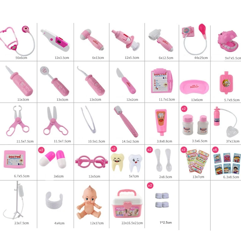 

Ambulance Box 44 Pcs/Set Girls Role Play Game Toy for Children