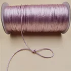 2 мм X 20 м Lt фиолетовый цвет Rattail атласный шнур китайский Заплетенный в узел Строка ювелирных изделий Бисер веревка R519