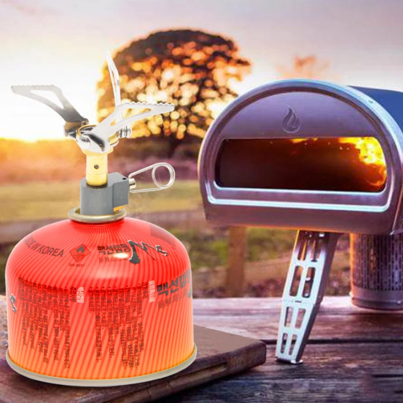 Складной мини печь для кемпинга печи Выживание карман пикника газовая Плита