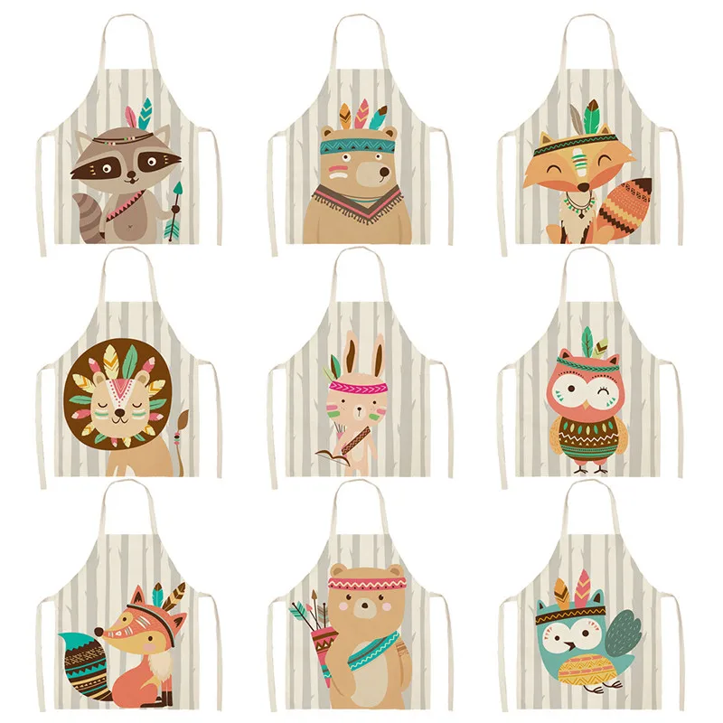 

Женский Кухонный Фартук с мультяшными животными