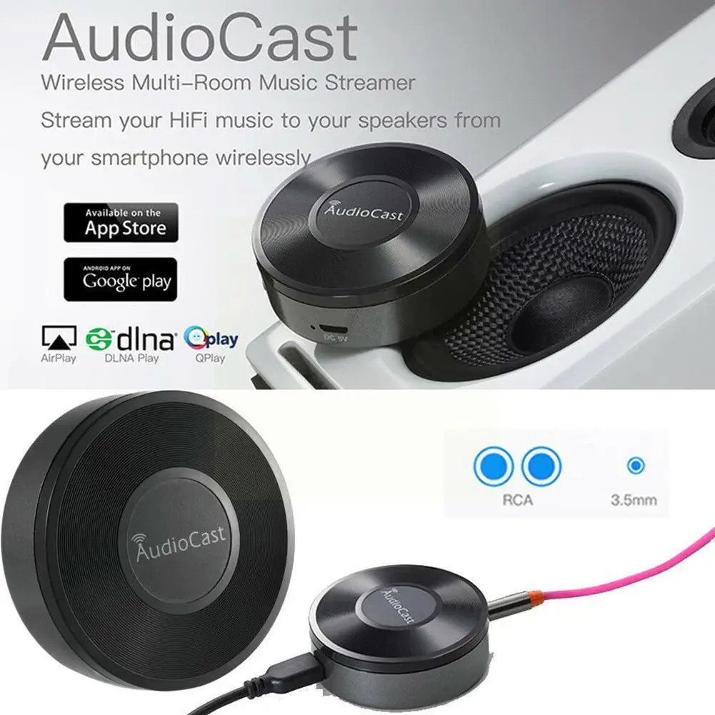 

Audiocast M5 для Dlna Airplay адаптер беспроводной Wi-Fi подключение музыки аудио-стример ресивер аудио музыкальный динамик для Ios Андро Z4n9