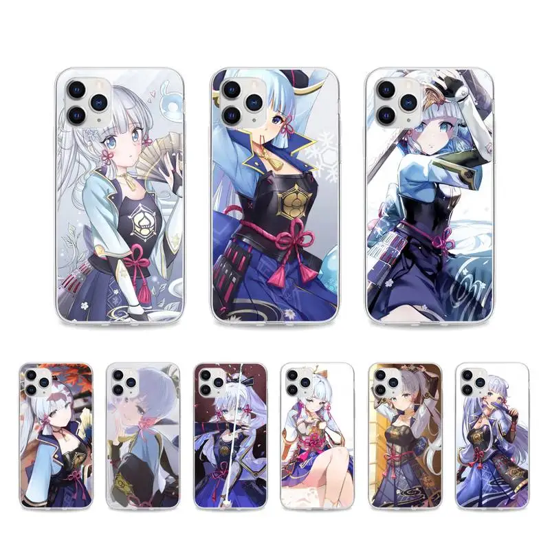 

Genshin Impact Kamisato Ayaka Clear Phone Case For IPhone 13 Mini 12 11 Pro Max Xs Xr X 8 7 Plus Se 2020 Transparent Funda
