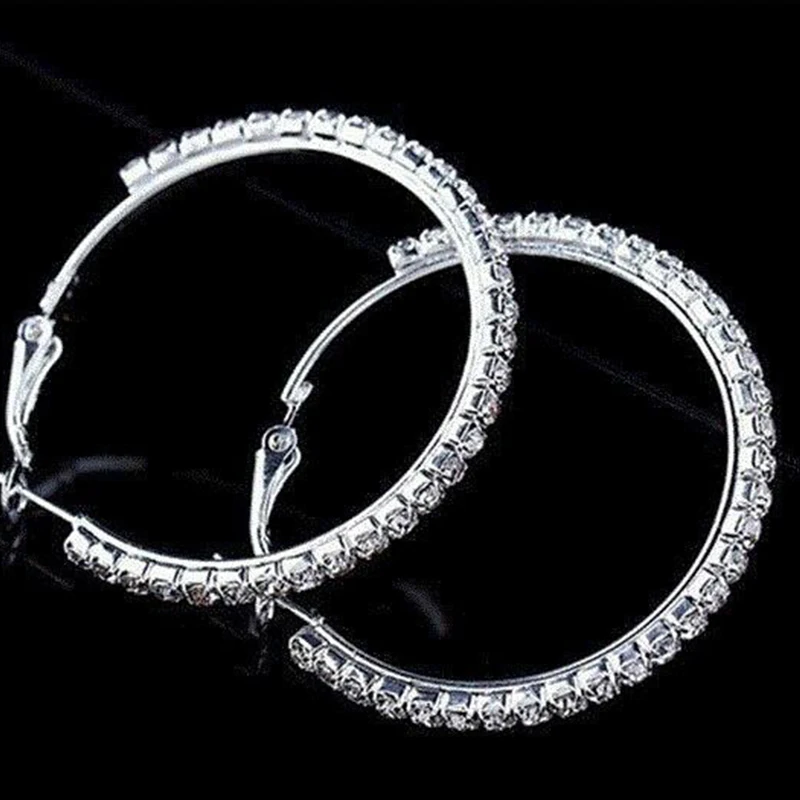 Новое поступление модные креативные серьги Стразы в стиле хип-хоп для женщин