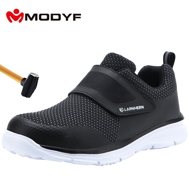 

MODYF Men's Safety Shoes Steel Toe Construction Protective Footwear Lightweight Shockproof Work Sneaker Shoes For Men