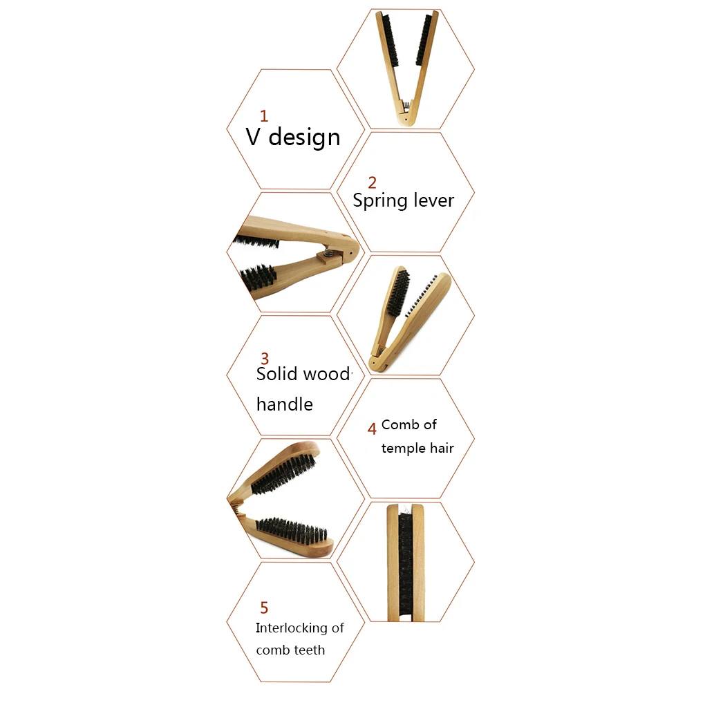 

Hair Straightening Brush Wooden Hair Straightener Home Hairdressing Hair Styling Accessories