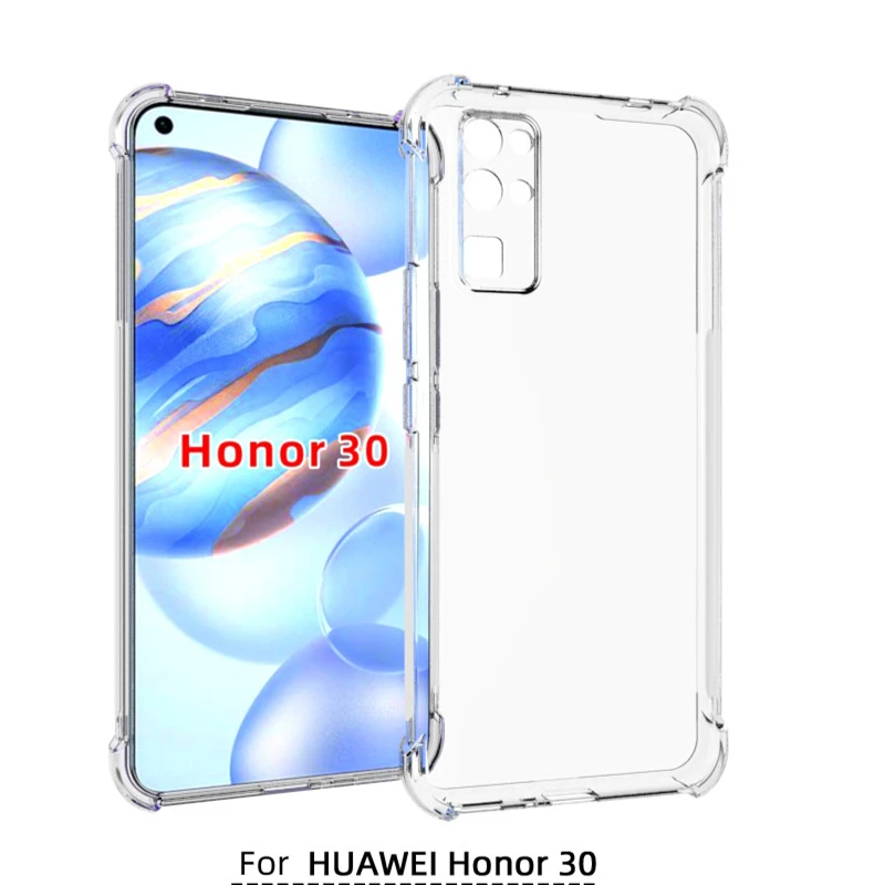 Чехол USTIYA для Huawei Honor 30 ударопрочный прозрачный чехол из ТПУ ультра тонкий мягкий