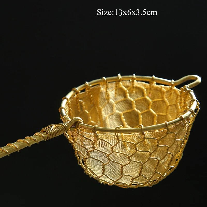 Чайный фильтр из чистой меди ручной тканый чайный протекающий воронка кунг-фу