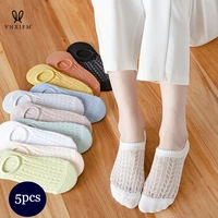 summer cute socks mesh breathable invisible boat socks female shallow mouth pure cotton naked socks glass stockings ins 5pcslot